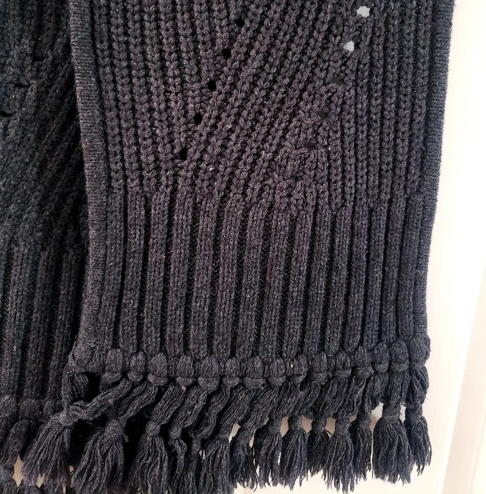 Vtg Rag & Bone Unisex Chunky Knit 100% Wool Scarf 74